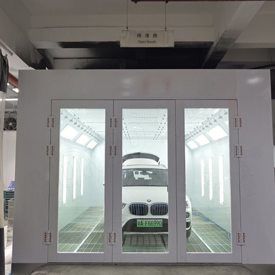 Diesel Turbo Fan Car Spray Booth 32 Pcs Lampu Infrared Mudah Dioperasikan
