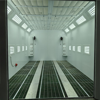 Diesel Turbo Fan Car Spray Booth 32 Pcs Lampu Infrared Mudah Dioperasikan