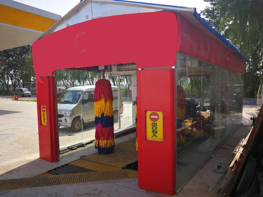 Mesin Cuci Mobil Otomatis Tipe Terowongan Besar Berkecerdasan dengan 9 Sikat