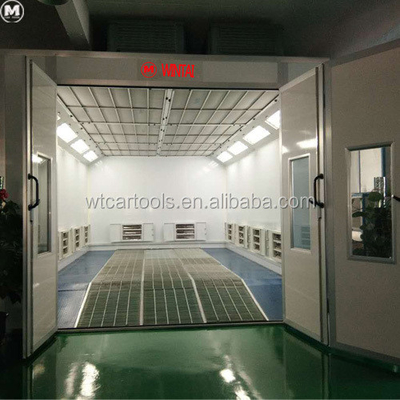 LED Lampu SUV Car Spray Booth 6900*3900*2650mm dengan Filter Eksos Serat Kaca