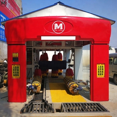 Sistem Cuci Mobil Otomatis Tipe Terowongan Baja Berstainless dengan 9 Sikat