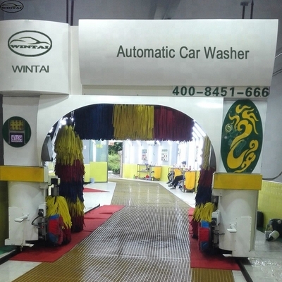 Mesin cuci mobil otomatis tipe gantry dengan pengering opsional dan penyemprotan busa lilin