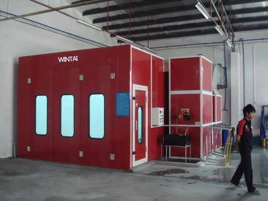 48pcs Lampu LED dan 7.5KW Exhaust Fan CE Disetujui Spray Booth untuk Automotive Painting