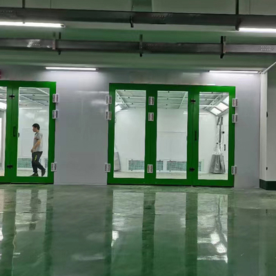 48pcs Lampu LED dan 7.5KW Exhaust Fan CE Disetujui Spray Booth untuk Automotive Painting
