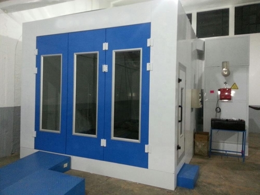 CE bersertifikat Car Spray Booth dengan Sistem Sirkulasi Udara 1 x 7.5kw Direct Drive Intake Fan