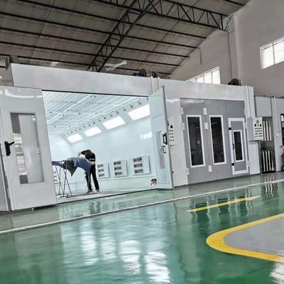 CE bersertifikat Car Spray Booth dengan Sistem Sirkulasi Udara 1 x 7.5kw Direct Drive Intake Fan