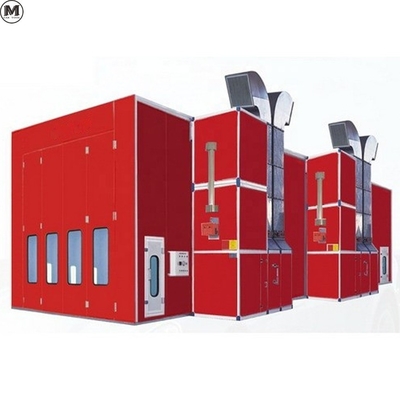 Ruang cat truk Bus Spray Booth dengan 2 set kipas asupan 11KW dan sumber pemanasan LPG