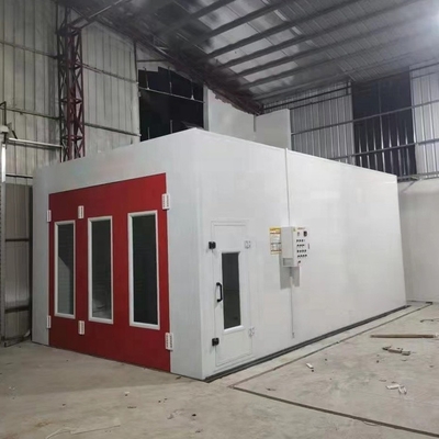 12kw Power Automotive Paint Booth Dengan Aliran Udara 20000m3 Dan Tidak Ada Kecepatan Pemuatan