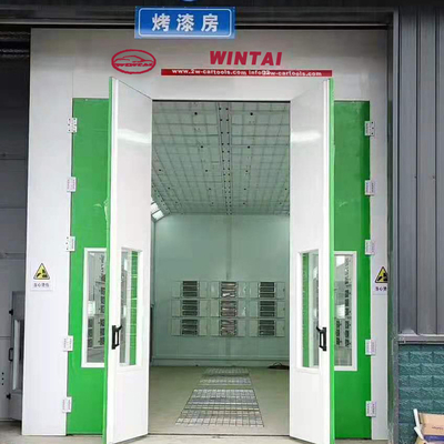 Outdoor LED Bus Industrial Spray Paint Booth Dengan 2 Set Penggemar Eksos 7,5KW