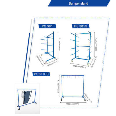 Portable Space Saving Car Bumper Stand Water Resistant Untuk Car Spray Booth