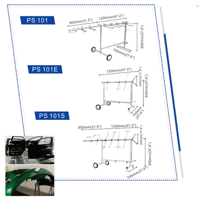 Portable Space Saving Car Bumper Stand Water Resistant Untuk Car Spray Booth