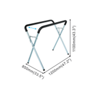 120*40*10cm Lipat Bumper Cat Stand 8kg Biru Auto Body Panel Stand