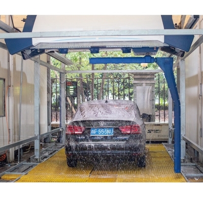 Blue Full Automatic Touchless Car Wash System WT390 380V Operasi Keamanan