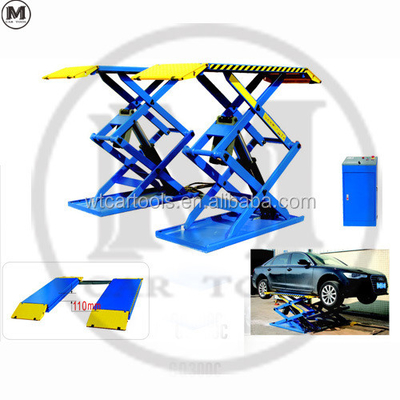 61"/1550mm Panjang Platform 3 Ton Mobil Portable Lift Dengan Silinder Ganda