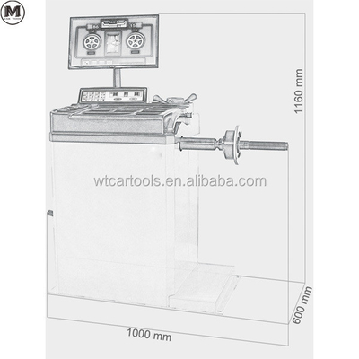 80kg WRB-085 LCD Display Smart Ban Balancer Mesin Untuk 30 "Rims