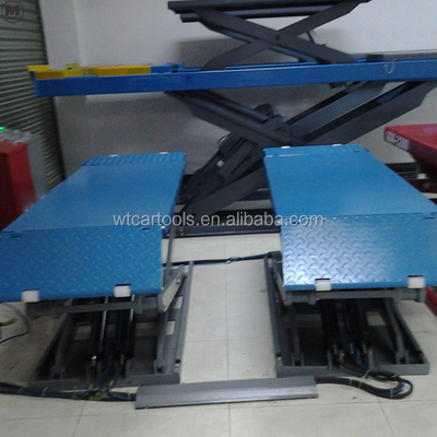 3600kg Kapasitas Angkat 220V Gunting Angkat Mobil Angkat Untuk Pemasangan Di Tanah
