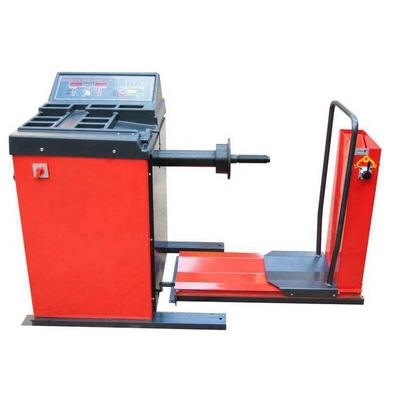 10S Merah 200KG 1400mm Truck Wheel Balancer 220V untuk Four Wheel Balancing
