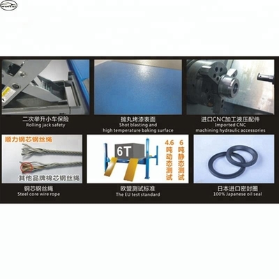 Ramp mobil hidrolik dengan daya motor 2,2KW dan ketinggian angkat jack sekunder 480mm