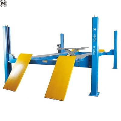4500kgs Empat Pos Mobil Lift 1700mm Tinggi Lifting Dengan Wheel Alignment