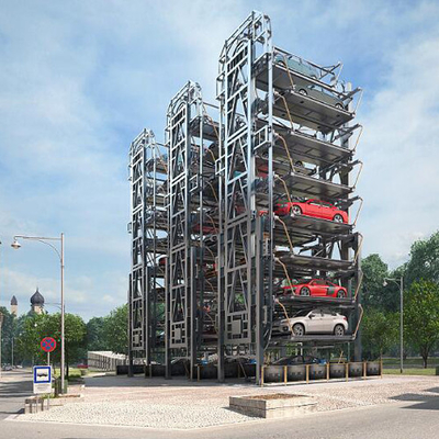 Motor Chain Drive Vertikal Rotary Parking Lift Untuk Multi-story 40 Ton Kapasitas