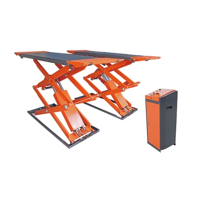 Full Rise Automotive Scissor Lift 1850mm Tinggi Angkat Dengan Kunci Keamanan Pneumatik