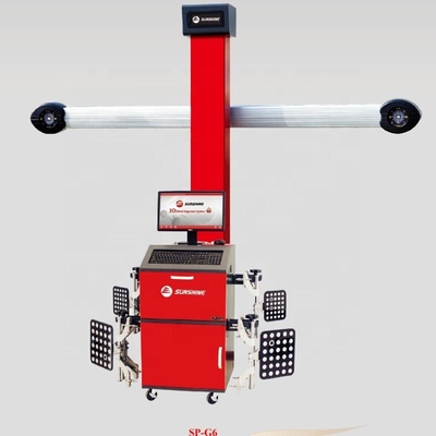 High Precision 3d Wheel Alignment Machine Operasi stabil dengan 4 kaki penjepit