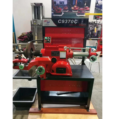 350kg 0,75kw Mesin pemotong drum rem C9370C 3 Spindle Kecepatan disesuaikan