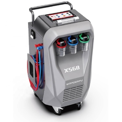 3/8HP Kompresor X568 Mobil AC Recovery Machine Dengan Flushing Fungsi Dan Dibangun Dalam Printer