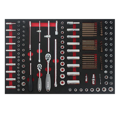 365pcs Tool Set Trolley 7 Laci Trolley bergerak untuk ruang garasi hemat