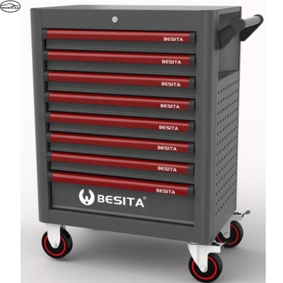 400pcs Garage Tool Trolley Set Kapasitas Besar Dengan 8 laci 5pcs Roda