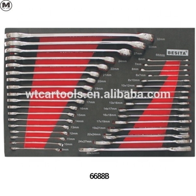 400pcs Garage Tool Trolley Set Kapasitas Besar Dengan 8 laci 5pcs Roda