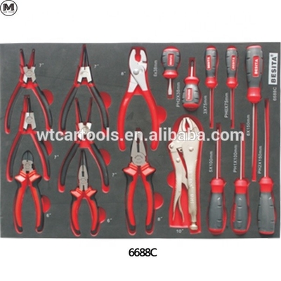 400pcs Garage Tool Trolley Set Kapasitas Besar Dengan 8 laci 5pcs Roda