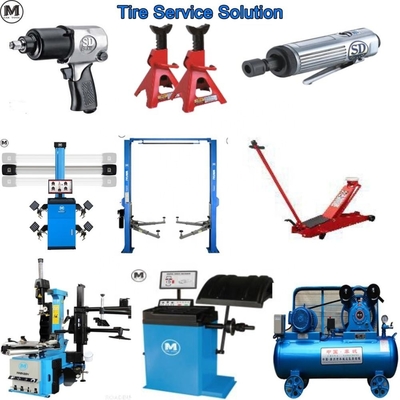W-1.0/8 Peralatan bengkel ban dengan kompresor udara 10HP dan 12T Stand Jack