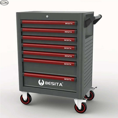 Grey 7 Laci Alat Set Trolley 365pcs Disesuaikan Untuk Perbaikan Mobil