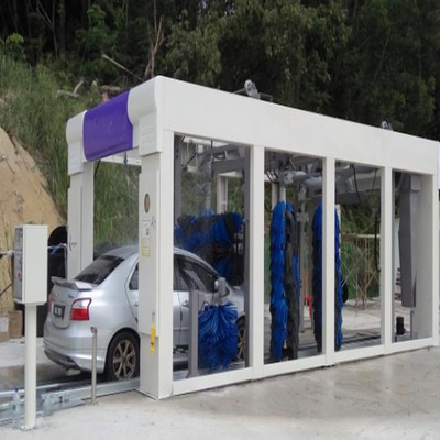 Tujuh sikat Mesin Cuci Mobil Otomatis Mesin Cuci Mobil Tekanan Tinggi Sistem kontrol PLC Sistem Cuci Mobil Otomatis