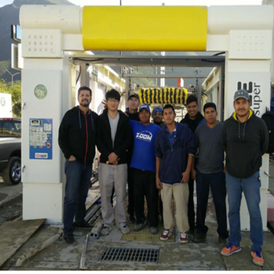 Mesin cuci mobil terowongan penuh otomatis Mesin cuci mobil tekanan tinggi 10 sikat Sistem cuci mobil rollover Sistem kontrol PLC