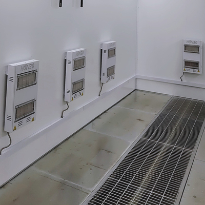 Mesin Pengecatan Mobil Otomatis CE Disetujui Bilik Semprot Mobil Dengan Kipas Tipe Eropa Bilik Cat Otomotif Luar Ruangan