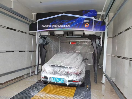 6 Air Dryers Otomatis Touch Free Car Wash Layanan 24 jam Sistem Cuci Mobil Penuh Otomatis 100-130 Bar Rollover Car Wash System