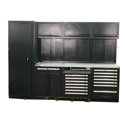 Mobil Besar Baru Hitam Garasi Workbench / untuk Workshop Steel Kombinasi Alat Kabinet