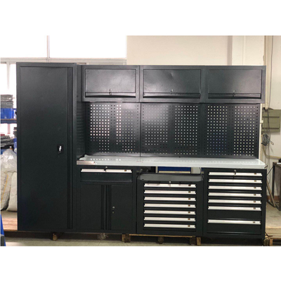 Mobil Besar Baru Hitam Garasi Workbench / untuk Workshop Steel Kombinasi Alat Kabinet