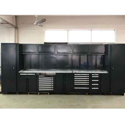 Mobil Besar Baru Hitam Garasi Workbench / untuk Workshop Steel Kombinasi Alat Kabinet