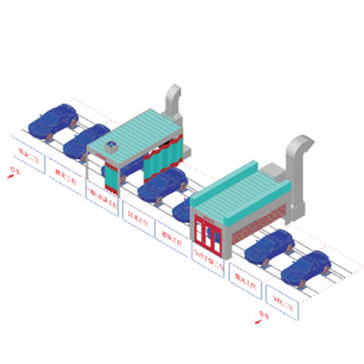 Ruang Semprot Cat Mobil Ruang Persiapan Otomatis Pemanggangan Garis Pengecatan