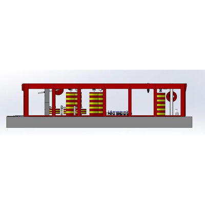 Rantai kabel flatbed Peralatan Cuci Mobil Otomatis dengan 14 sikat Mesin Cuci Mobil Otomatis dengan 6 pengering