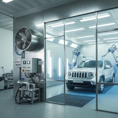 Penyemprot Cat Mobil dengan Kipas Hisap Udara Tipe Eropa 5.5KW, Alas Struktur Baja 300mm, dan Ketinggian Bangku yang Dapat Disesuaikan 40cm - 118cm