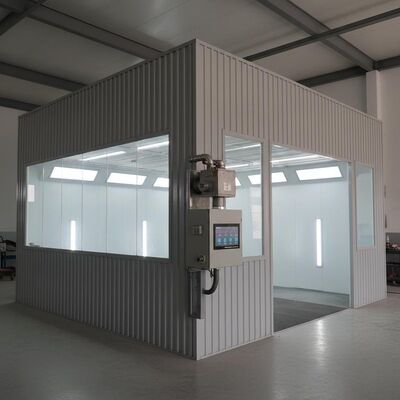 300mm Steel Struktur Automotive Painting Booth dengan G10 Diesel Burner dan Digital Control Panel
