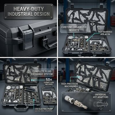 50 Piece ATF Adapter Kit dengan Pompa Transfer Minyak Listrik Sistem Pertukaran Cairan Lengkap